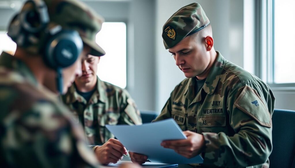 Imagem de militares das Forças Armadas contratando empréstimo consignado